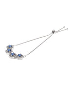 Jewels Nest Blue Stone Diamond-Style Adjustable Bracelet