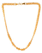 Jewels Nest Elegant Gold-Polished Lotus Link Chain – Premium Brass Jewelry Chain