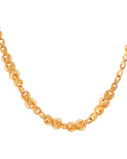 Jewels Nest Elegant Gold-Polished Lotus Link Chain – Premium Brass Jewelry Chain