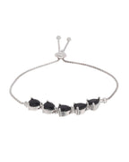 Jewels Nest Classic Black Teardrop Stone Adjustable Bracelet - Distacart