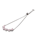 Jewels Nest Pink Heart Stone Adjustable Bracelet For Women - Distacart