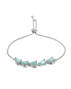 Jewels Nest Mint Green Stone Adjustable Bracelet For Women - Distacart