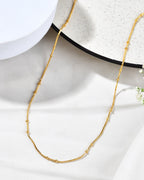 Jewels Nest Elegant Gold-Polished Twisted Rope Chain – Premium Brass Jewelry