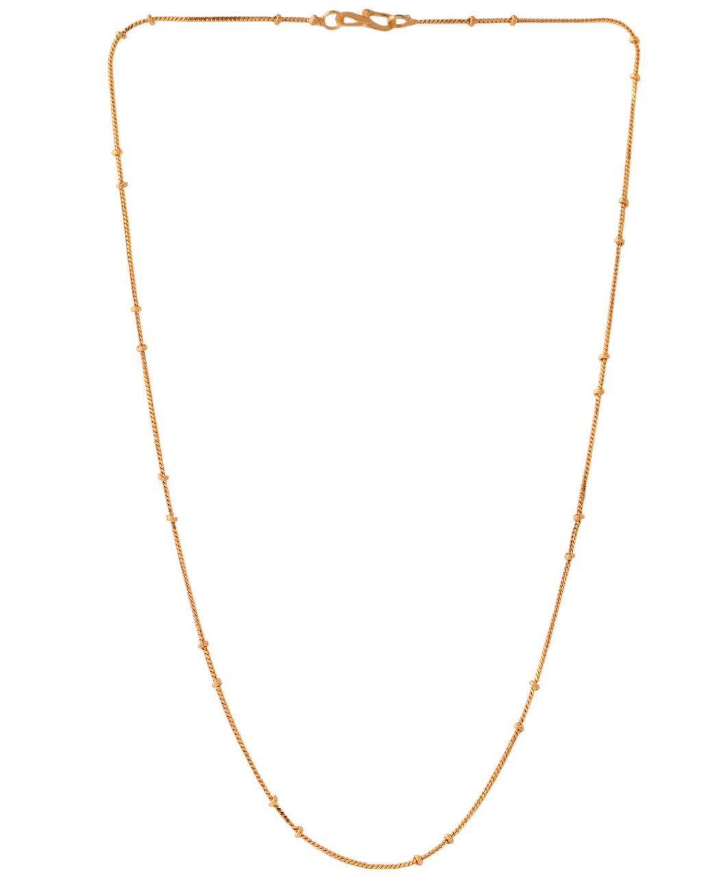 Jewels Nest Elegant Gold-Polished Twisted Rope Chain – Premium Brass Jewelry