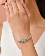 Jewels Nest Green Halo Crystal Adjustable Bracelet For Women - Distacart