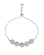 Jewels Nest Green Halo Crystal Adjustable Bracelet For Women - Distacart