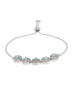 Jewels Nest Green Halo Crystal Adjustable Bracelet For Women - Distacart