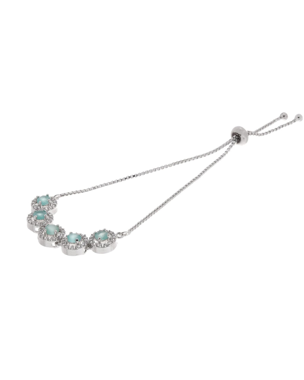 Jewels Nest Green Halo Crystal Adjustable Bracelet For Women - Distacart