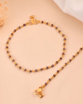 Jewels Nest Gold Tone Beaded Anklet For Women