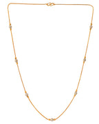 Jewels Nest Elegant Gold-Polished Beaded Chain – Premium Brass Designer Jewelry