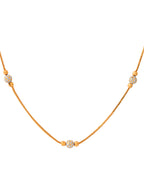 Jewels Nest Elegant Gold-Polished Beaded Chain – Premium Brass Designer Jewelry
