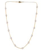 Jewels Nest Elegant Gold-Polished Pearl Chain Necklace – Timeless & Classic