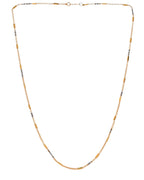 Jewels Nest Elegant Gold-Tone Dual-Tone Textured Chain for Men & Women