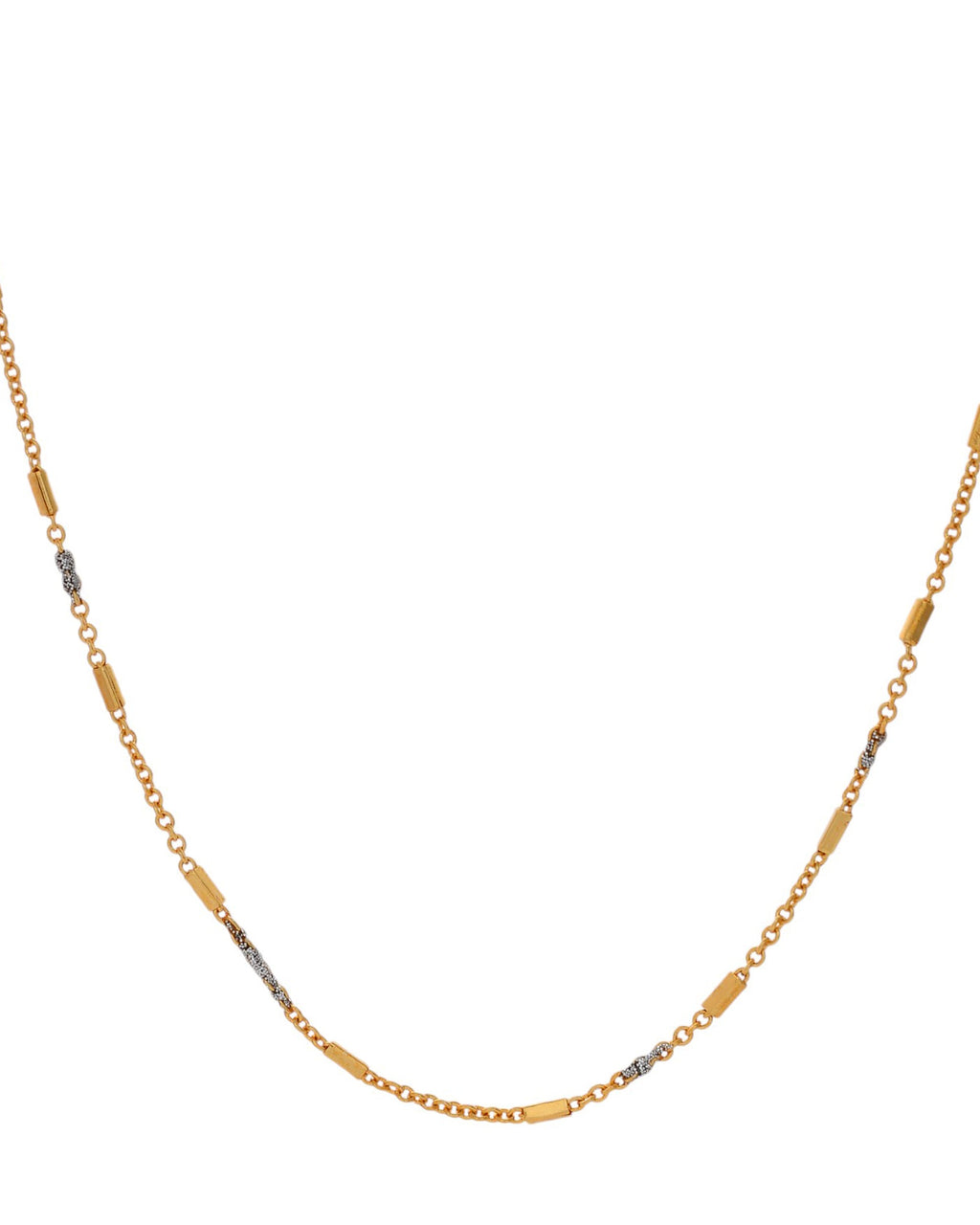 Jewels Nest Elegant Gold-Tone Dual-Tone Textured Chain for Men & Women