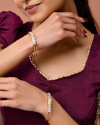 Jewels Nest Gold-Toned Stone Studded Openable Bangles For Women - Distacart
