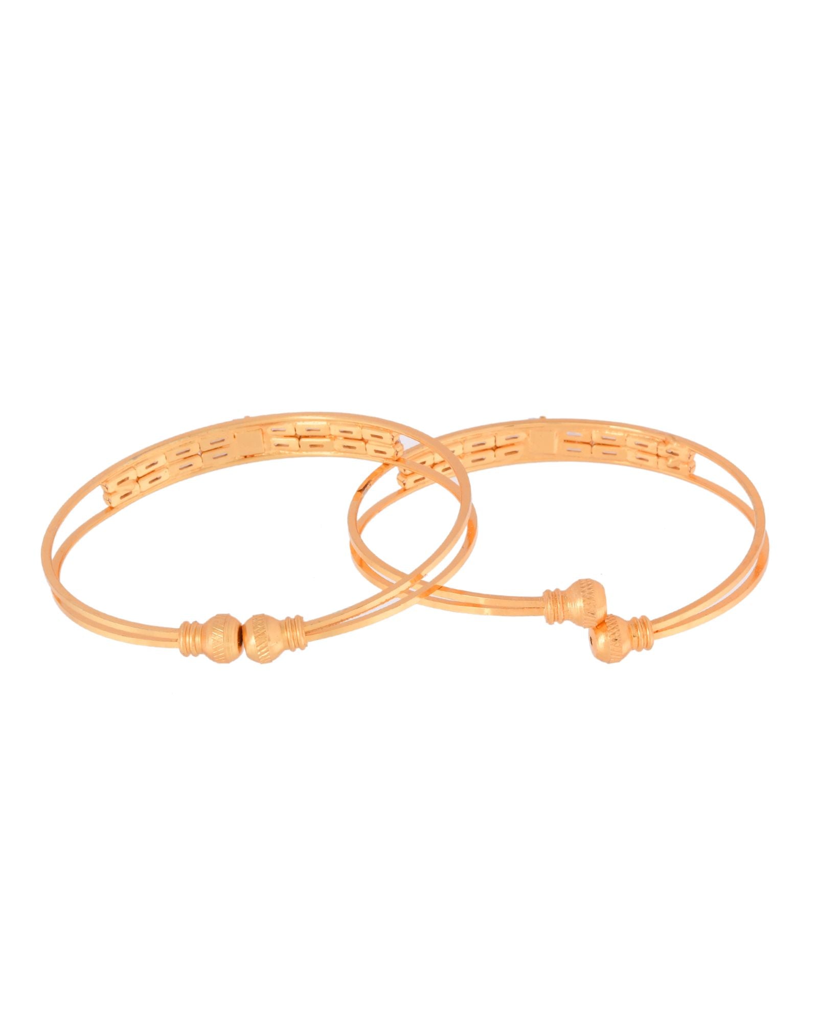 Jewels Nest Gold-Toned Stone Studded Openable Bangles For Women - Distacart