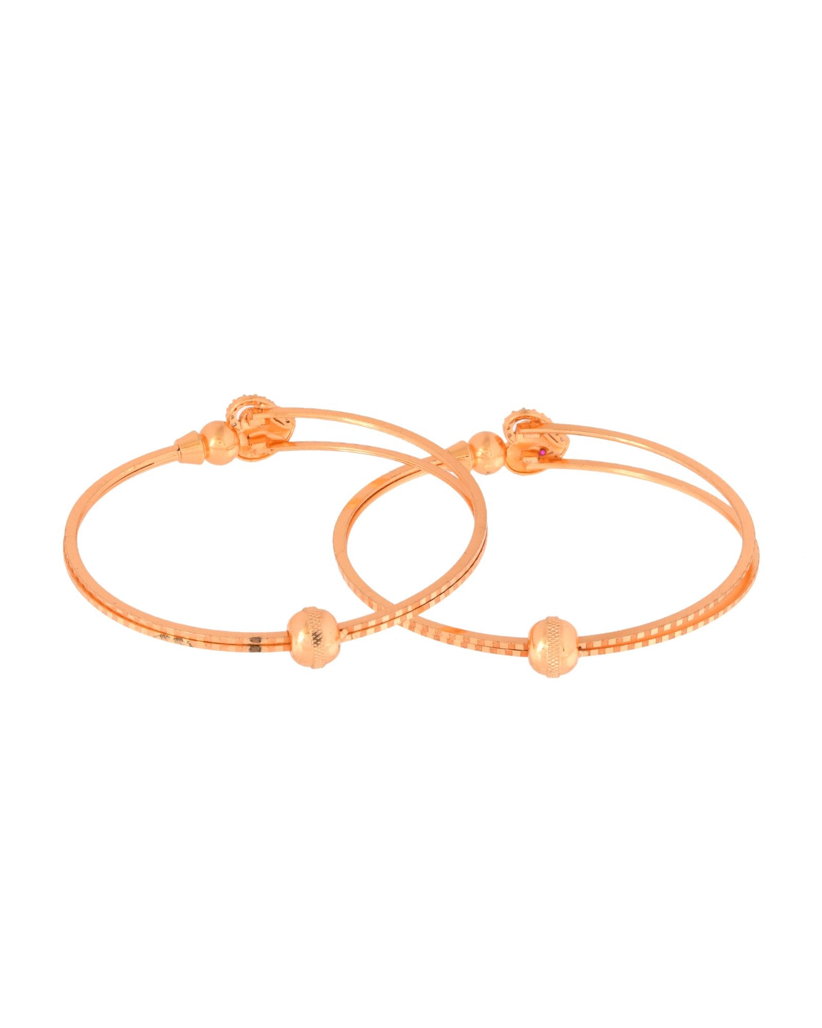 Jewels Nest Gold-Toned Stone Accent Openable Bangles For Women - Distacart