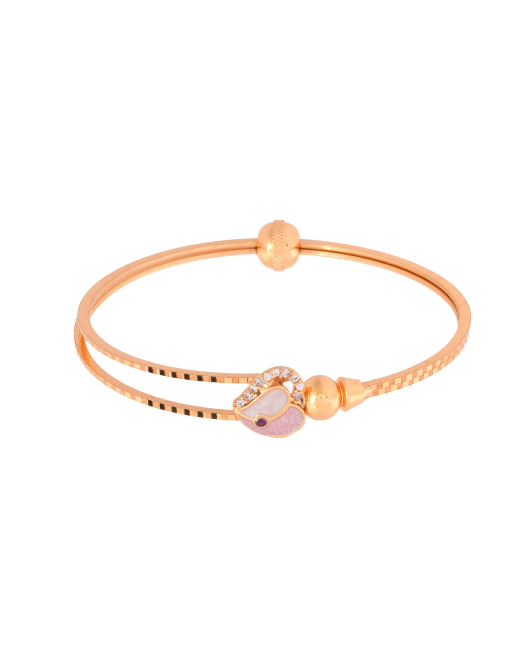 Jewels Nest Gold-Toned Stone Accent Openable Bangles For Women - Distacart