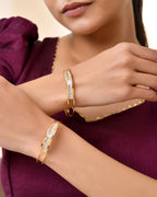 Jewels Nest Gold-Toned Crystal Studded Openable Bangles For Women - Distacart