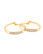 Jewels Nest Gold-Toned Crystal Studded Openable Bangles For Women - Distacart