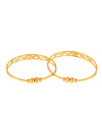 Jewels Nest Gold-Plated Crystal Studded Adjustable Bangle Set For Women - Distacart
