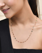 Jewels Nest Exquisite Gold-Tone Multi-Stone Embellished Chain for Men & Women