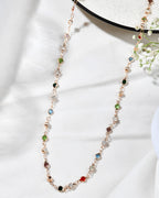 Jewels Nest Exquisite Gold-Tone Multi-Stone Embellished Chain for Men & Women