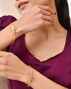 Jewels Nest Gold Plated Heart Charm Bangles Set For Women – Daily & Party Wear - Distacart