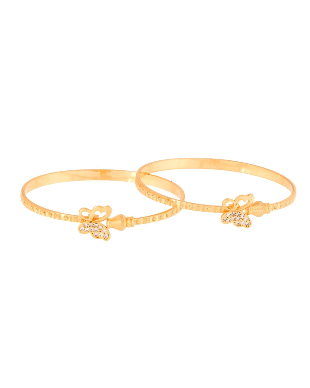 Jewels Nest Gold Plated Heart Charm Bangles Set For Women – Daily & Party Wear - Distacart