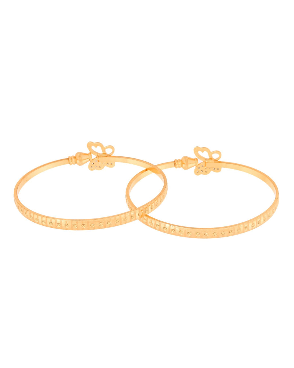 Jewels Nest Gold Plated Heart Charm Bangles Set For Women – Daily & Party Wear - Distacart