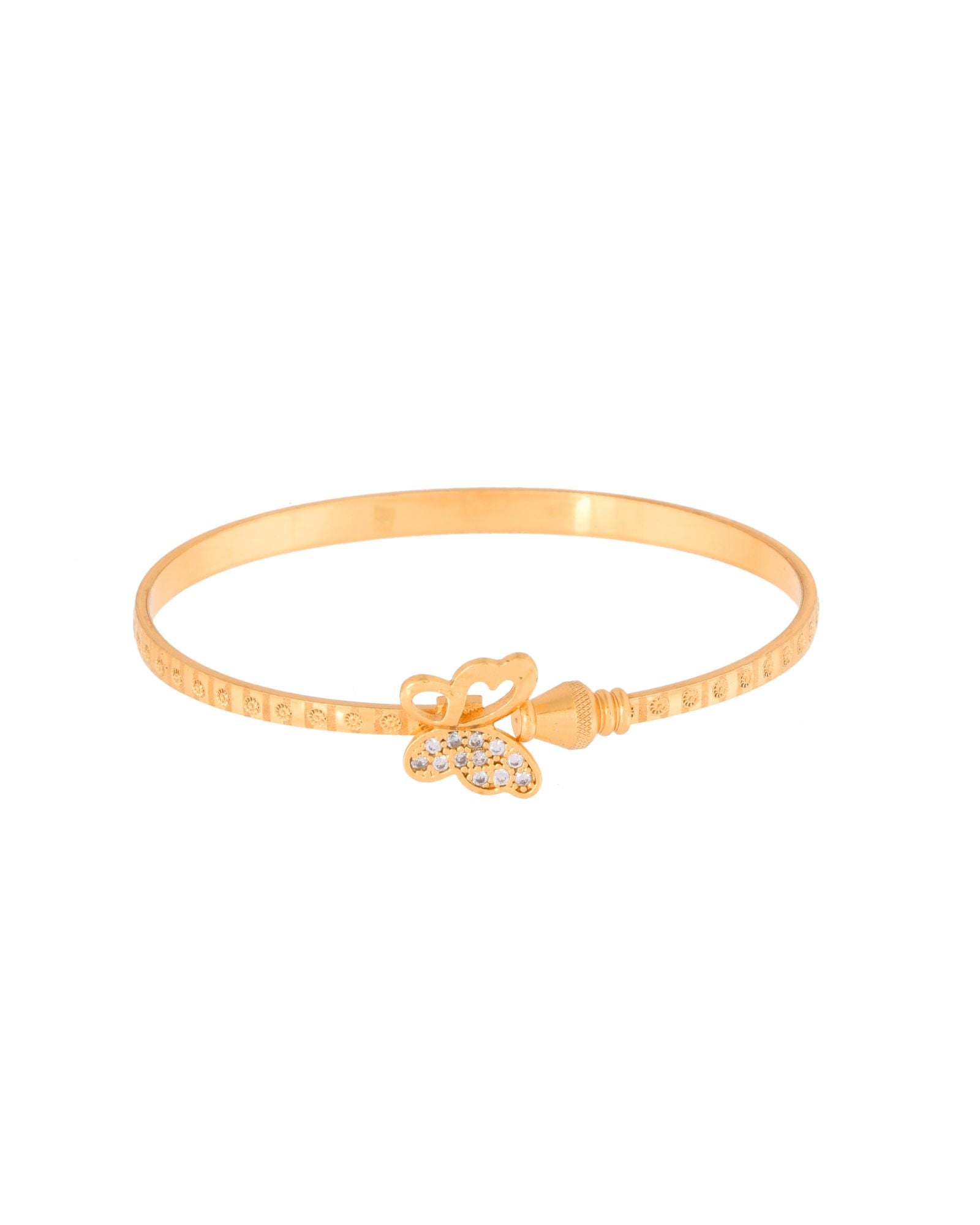 Jewels Nest Gold Plated Heart Charm Bangles Set For Women – Daily & Party Wear - Distacart