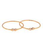 Jewels Nest Gold Plated Textured Finish Bangles Set For Women – Daily Wear - Distacart