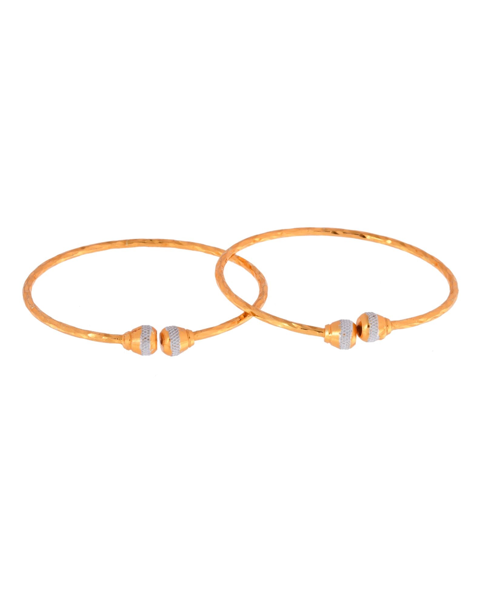 Jewels Nest Gold Plated Textured Finish Bangles Set For Women – Daily Wear - Distacart