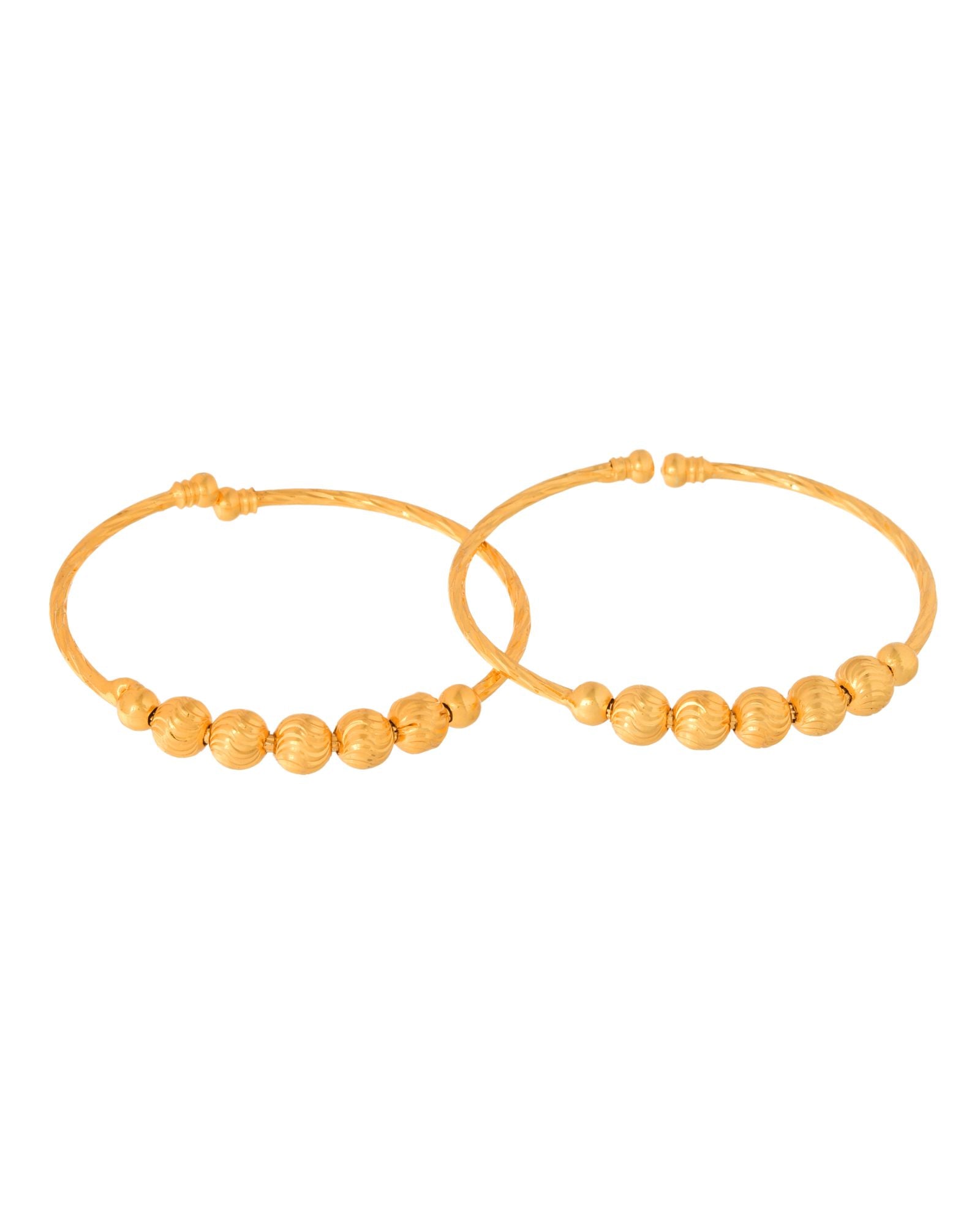 Jewels Nest Gold Plated Beaded Design Bangles Set For Women – Daily Wear - Distacart