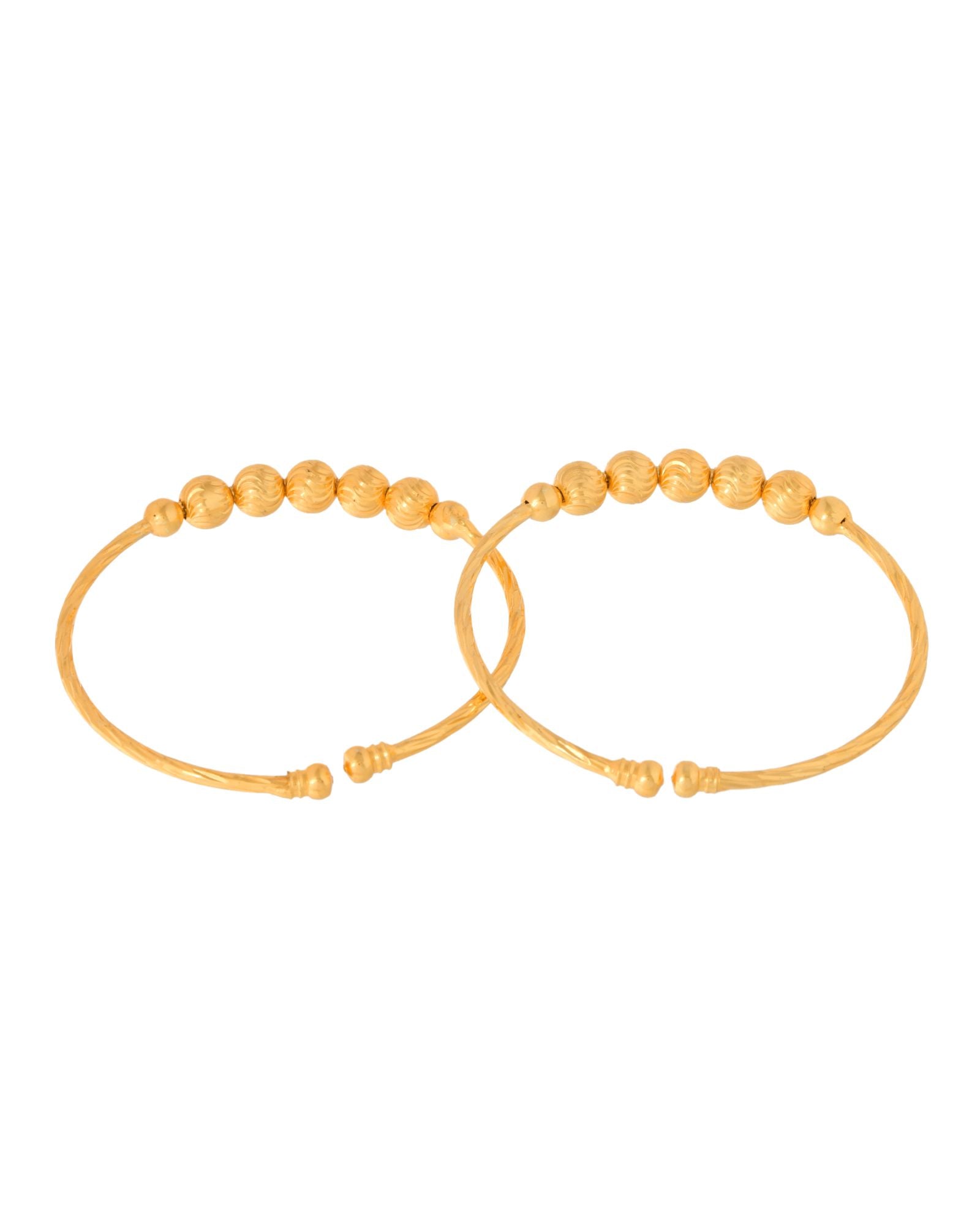 Jewels Nest Gold Plated Beaded Design Bangles Set For Women – Daily Wear - Distacart