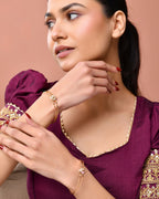 Jewels Nest Gold Plated Heart Design Bangles Set For Women – Daily & Party Wear - Distacart