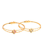 Jewels Nest Gold Plated Heart Design Bangles Set For Women – Daily & Party Wear - Distacart