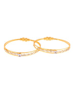 Jewels Nest Gold Plated Stone Studded Bangles Set For Women – Elegant Party Wear - Distacart