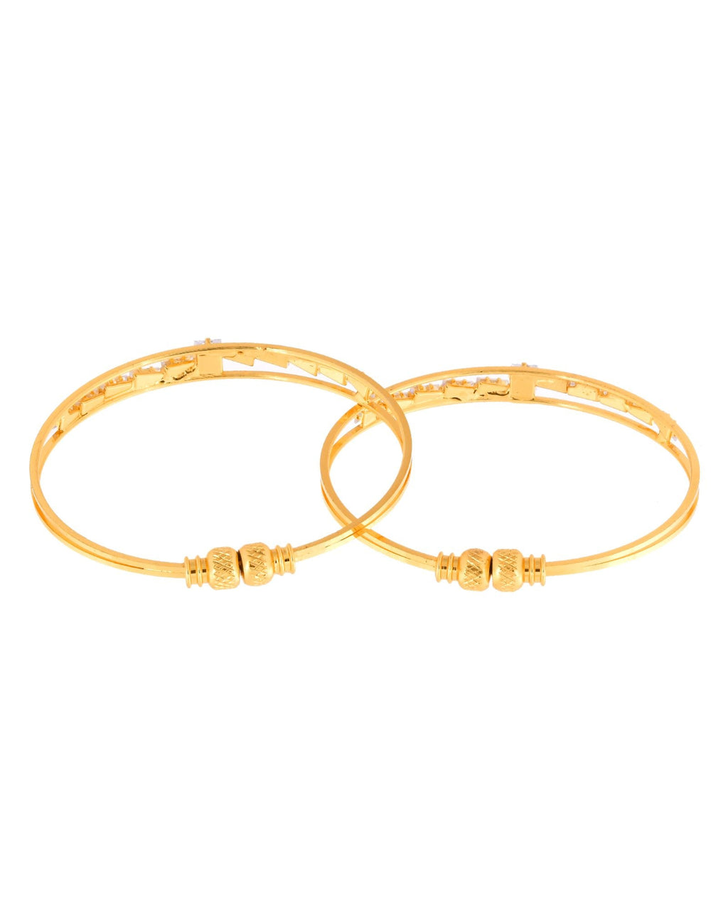 Jewels Nest Gold Plated Stone Studded Bangles Set For Women – Elegant Party Wear - Distacart