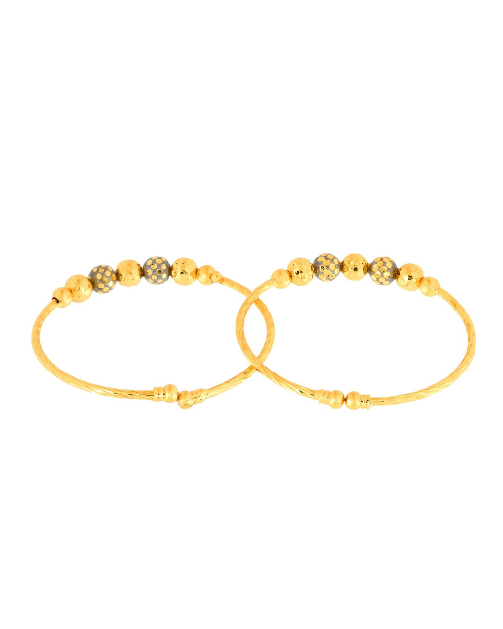Jewels Nest Gold Plated Beaded Bangles Set For Women – Traditional Daily Wear