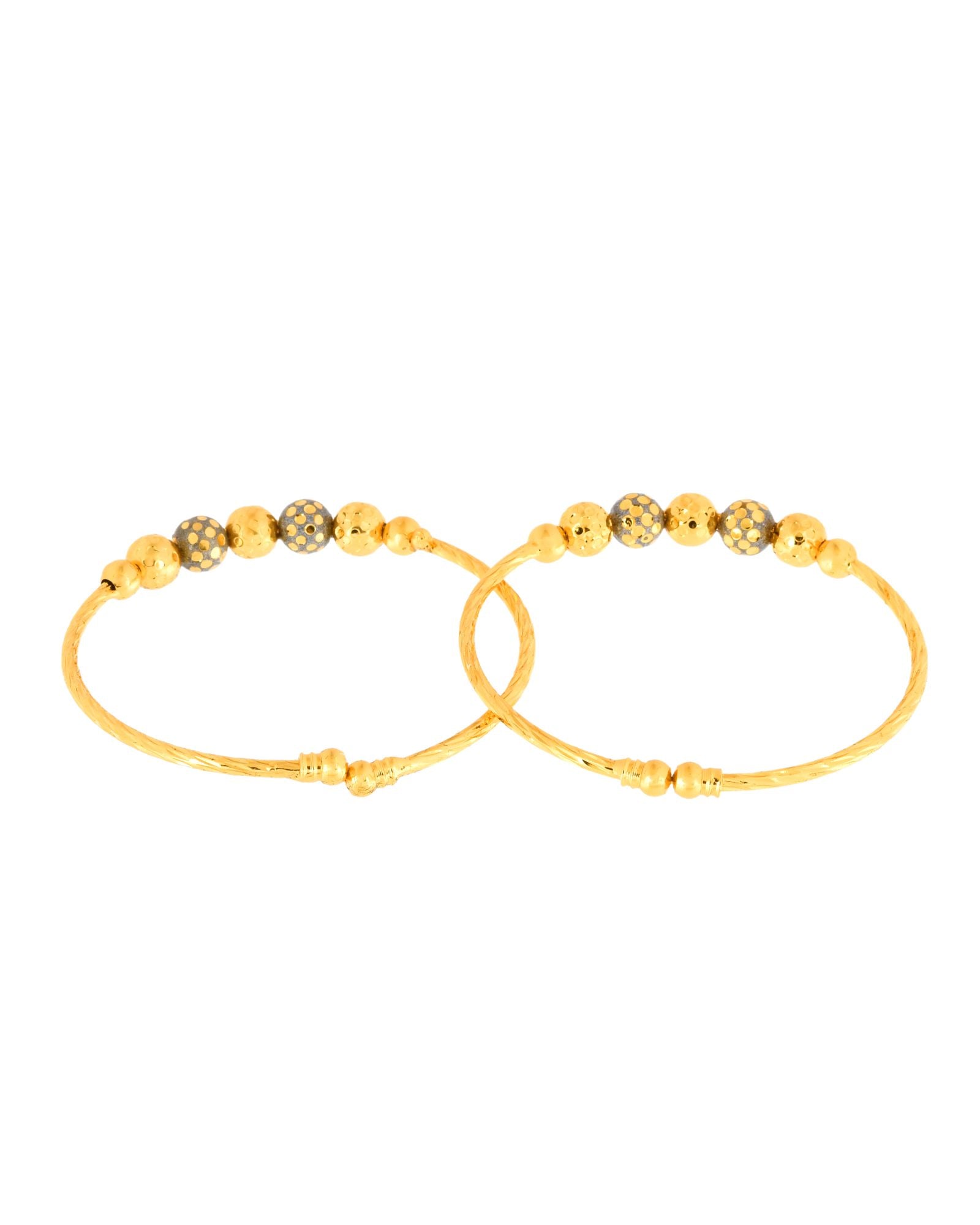 Jewels Nest Gold Plated Beaded Bangles Set For Women – Traditional Daily Wear