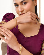 Jewels Nest Gold Plated Floral Design Bangles Set For Women – Festive & Traditional Wear - Distacart