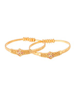 Jewels Nest Gold Plated Floral Design Bangles Set For Women – Festive & Traditional Wear - Distacart
