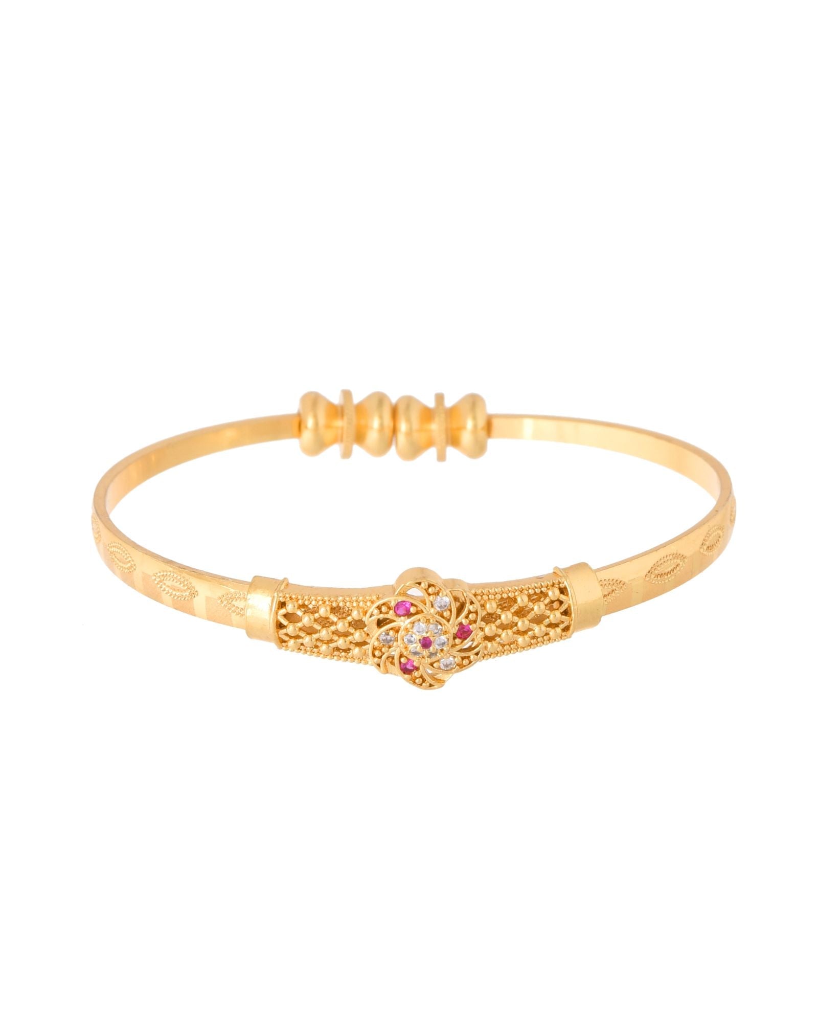 Jewels Nest Gold Plated Floral Design Bangles Set For Women – Festive & Traditional Wear - Distacart