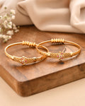Jewels Nest Gold Plated Floral Design Bangles Set For Women – Festive & Traditional Wear - Distacart