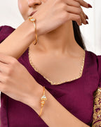Jewels Nest Gold Plated Heart Design Bangles Set For Women – Elegant Festive Wear - Distacart