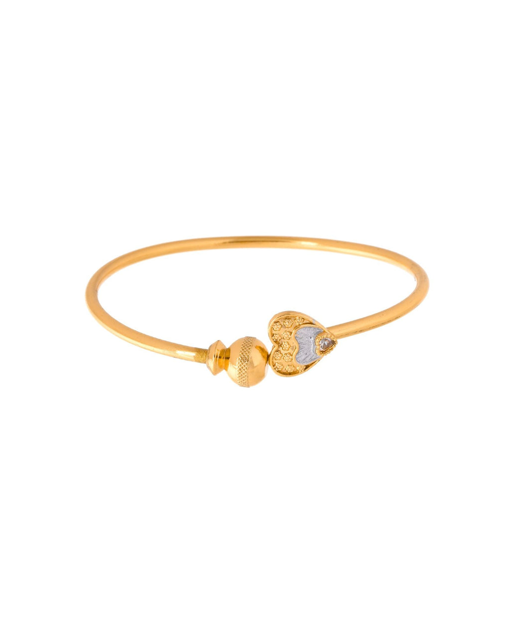 Jewels Nest Gold Plated Heart Design Bangles Set For Women – Elegant Festive Wear - Distacart