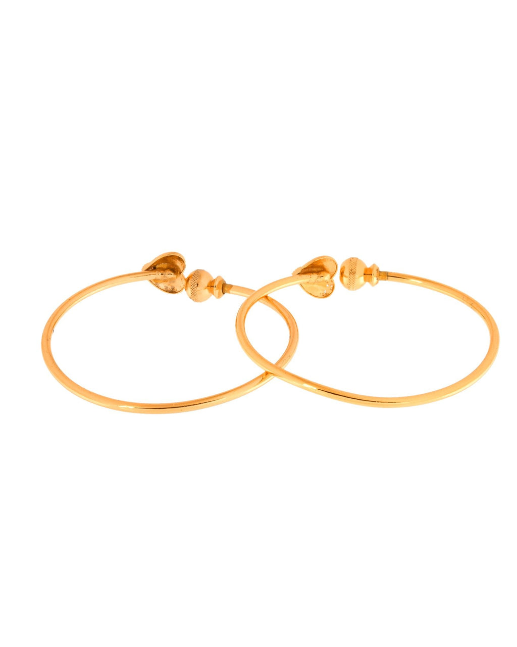 Jewels Nest Gold Plated Heart Design Bangles Set For Women – Elegant Festive Wear - Distacart