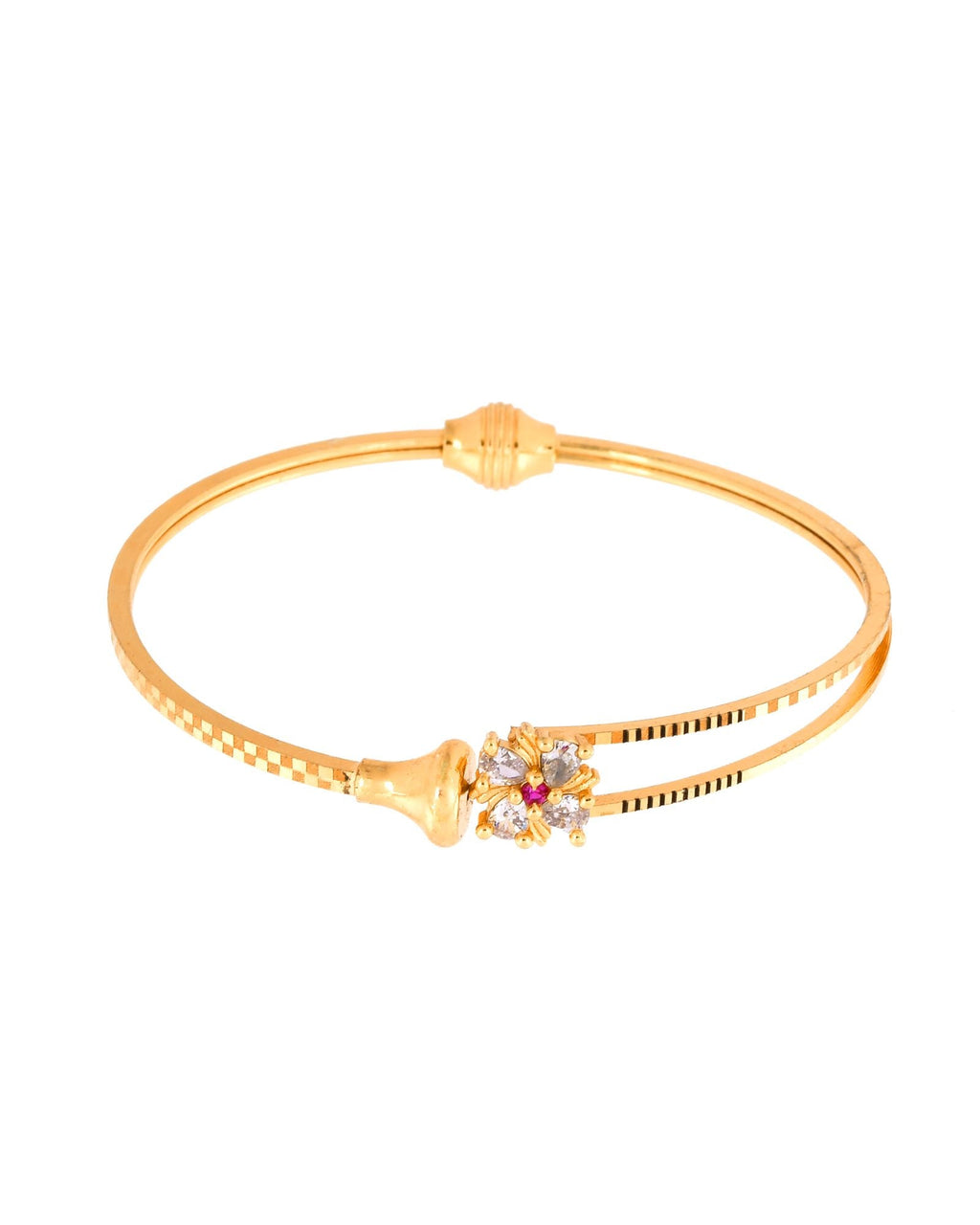 Jewels Nest Gold Plated Floral Stone Bangles Set For Women – Traditional Festive Jewellery - Distacart
