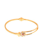Jewels Nest Gold Plated Floral Stone Bangles Set For Women – Traditional Festive Jewellery - Distacart